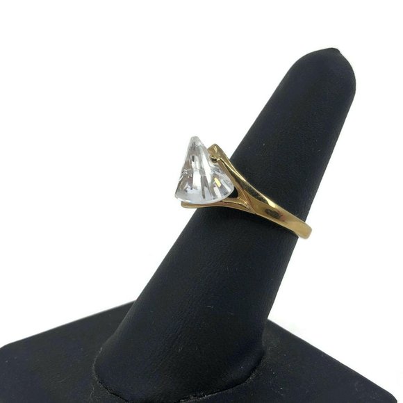 Fancy Cut White Tourmaline 18K Gold Electroplated - Picture 1 of 9